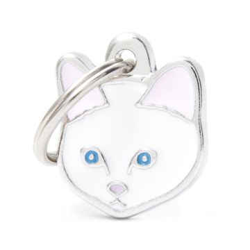 MyFamily New British Shorthair Cat Pet ID Tag - White
