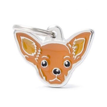 MyFamily New Chihuahua Dog ID Tag - Brown