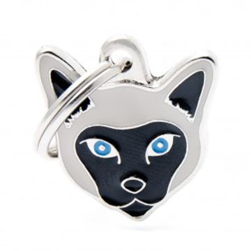 MyFamily Siamese Cat Pet ID Tag - Grey