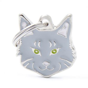 MyFamily Silver Maine Coon Cat ID Tag