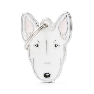 MyFamily White Bull Terrier Dog Tag