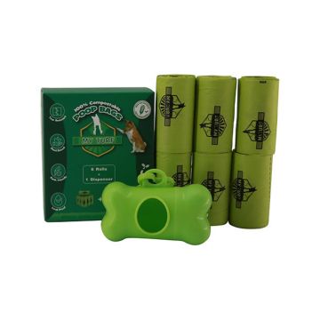 My Turf Compostable Poop Bags - 6 Rolls + 1 Dispenser