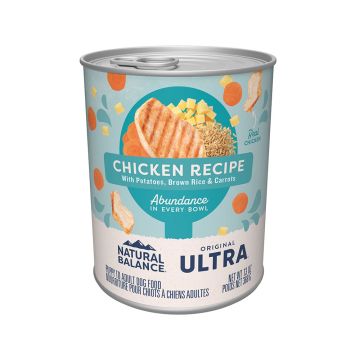 Natural Balance Original Ultra Chicken Recipe with Potatoes Brown Rice and Carrots Canned Dog Food - 368 g - Pack of 12