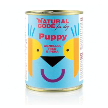 Natural Code Puppy Lamb Rice and Pear Canned Dog Food - 400 g
