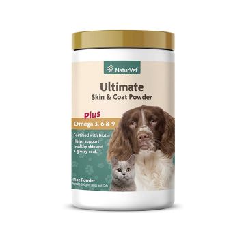 Naturvet Ultimate Skin & Coat Dog & Cat Powder Supplement, 14 oz