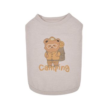 Olchi Camping Dog T-Shirt - Beige