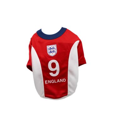 Olchi England Football Jersey Dog T-Shirt - Red
