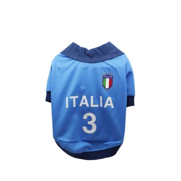 Olchi Italia Football Jersey Dog T-Shirt - Blue