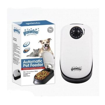Pawise Auto Feeder For Dogs and Cats - Single - 13X7X24cm