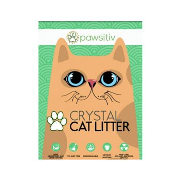 Pawsitiv Silica Premium Crystal Baby Powder Cat Litter - 8L