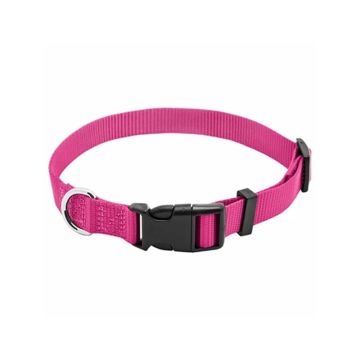 Pet Expert Adjustable Nylon with Quadlock Buckle Dog Collar - Pink