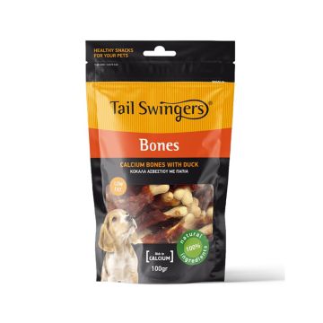 Pet Interest Tail Swingers Bones Calcium with Duck Puppy Treats - 100 g