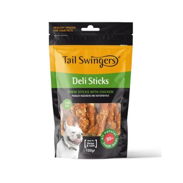 Pet Interest Tail Swingers Deli Sticks with Chicken Dog Treats - 100 g
