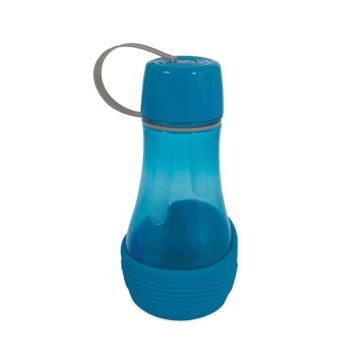 Petmate Replendish To-Go Travel Bottle With Bowl, Blue