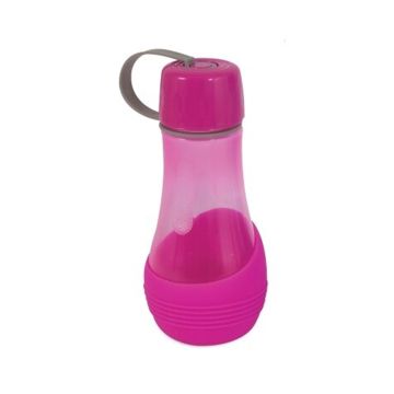 Petmate Replendish To-Go Travel Bottle With Bowl, Pink