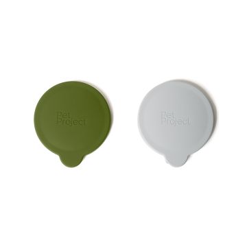 Pet Project Cover for Food Can - Cool Grey-Kombu Green - Pack of 2