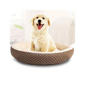 Pets.Love.Earth Round Pet Bed - Beige