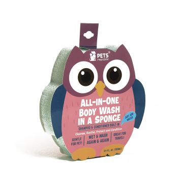 Pets Republic All-in-One Body Wash Owl Shape Sponge
