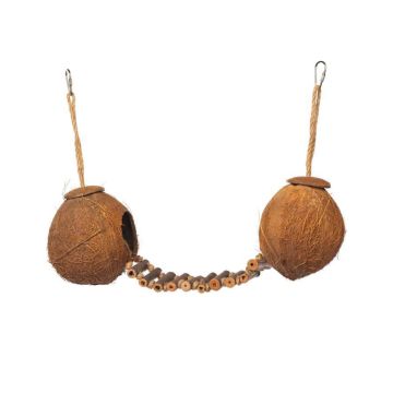 Prevue Double Coconut with Ladder Bird Toy