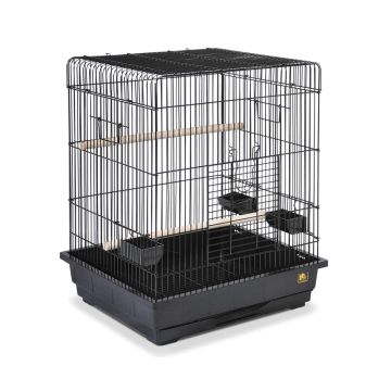 prevue-parrot-bird-cage-square-roof-black