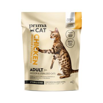 PrimaCat Chicken for Indoor and Sterilized Adult Cat Dry Food - 1.4 kg
