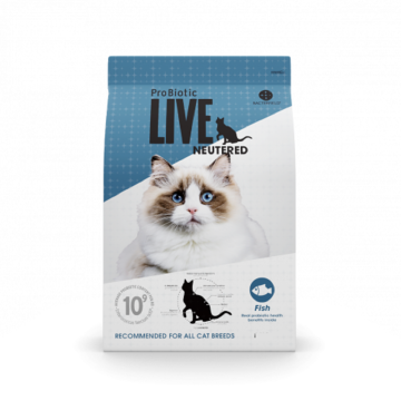 ProBiotic Live Fish Dry Neutered Cat Food - 2 Kg