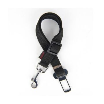 Puppia Simple Dog Seatbelt Lead - Black - Medium