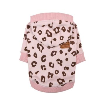 Puppia Leopardess Dog Hooded Shirts - Indian Pink