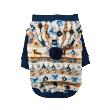 Puppia Nordic Dog Hooded T-Shirt - Navy