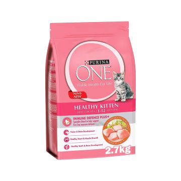 Purina One Healthy Kitten with Chicken Dry Cat Food - 2.7 Kg