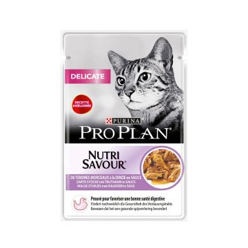 Purina Pro Plan Delicate Nutrisavour Turkey in Gravy Sauce Wet Cat Food - 85 g