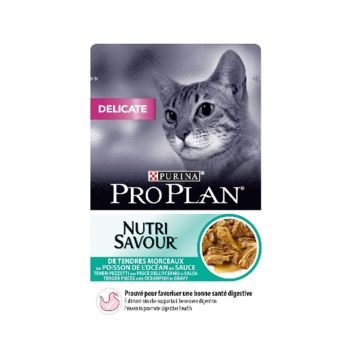 Purina Pro Plan Nutri Savour with Ocean Fish In Gravy Cat Food - 85g Pack of 12
