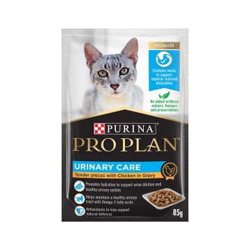 Purina Pro Plan Urinary Health Tender Pieces Chicken Gravy Wet Cat Food - 85 g - Pack of 12