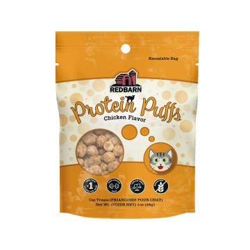 Redbarn Protein Puffs Chicken Flavor Cat Treat, 28g