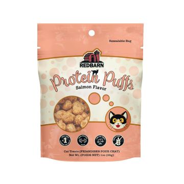 Redbarn Protein Puffs Salmon Flavour Cat Treat - 28g