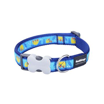 RedDingo Tropical Dark Blue Dog Collar - Small - 15mm