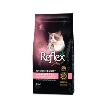 Reflex Plus Lamb and Rice Mother And Baby Dry Cat Food - 1.5 kg