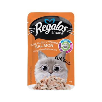 Regalos Tuna in Jelly Topping Salmon Cat Food Pouch - 70 g