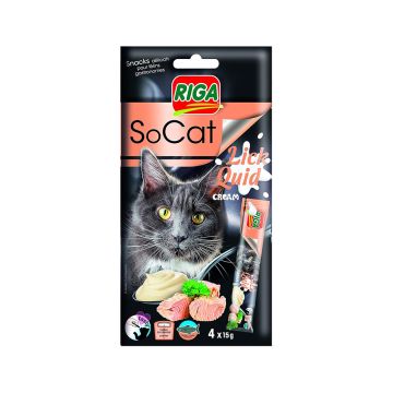 Riga SoCat Lick Quid Snack Tuna Lickable Cat Treats - 56 g - 4 Pcs