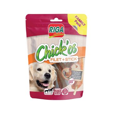 Riga Chick'Os Filet + Stick Chicken Dog Treats - 75 g