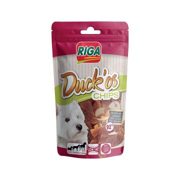 Riga Duck'Os Duck Chip Dog Treats - 80 g