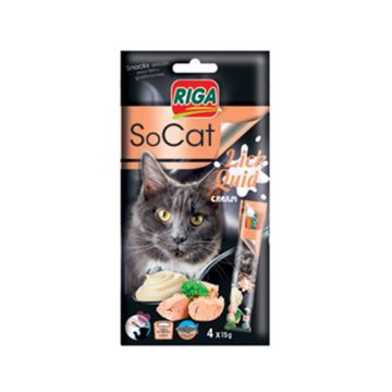 Riga SoCat Lick Quid Snack Tuna Lickable Cat Treats - 56 g - 4 Pcs