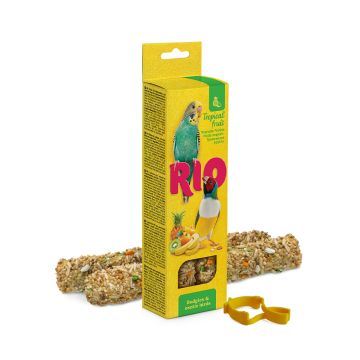 Rio Sticks For Budgies And Exotic Birds With Tropical Fruit, 2 Pcs