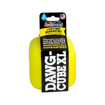 Ruff Dawg Solid Rubber Cube Retrieving Dog Toy for Large Dogs