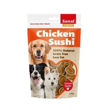 Sanal Chicken Sushi Dog Treats - 80 g