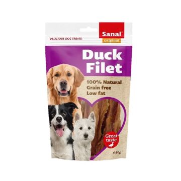 Sanal Duck Filet Dog Treat, 80g