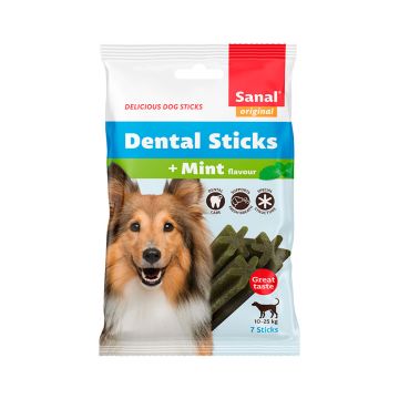 مكافأة أعواد بنكهة النعناع لصحة أسنان الكلاب من سانال - 140 جرام