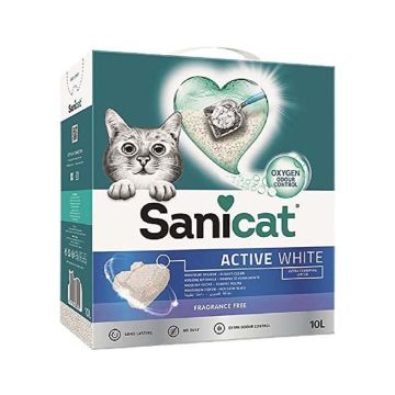 Sanicat Active White Cat Litter - 10 L