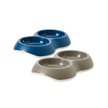 Savic Delice Double Pet Feeding Bowl - Assorted Color - 0.6 L