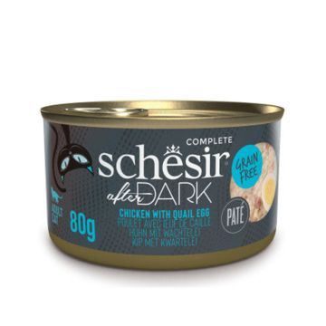 Schesir After Dark Chicken with Quail Egg in Broth Canned Cat Food - 80 g